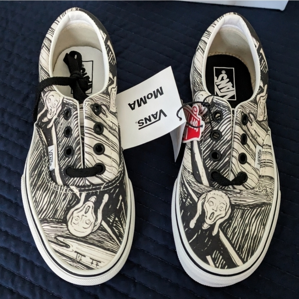 Vans Era MOMA Edvard Munch VNOA4BV41UB Women 5.5 Black and White 042025 - Picture 2 of 7